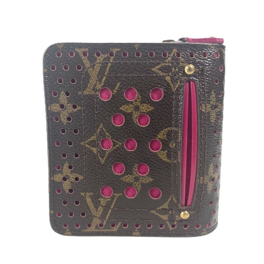 LOUIS VUITTON Folded wallet M95188 Monogram canvas pink Monogram Perfo Compact zip