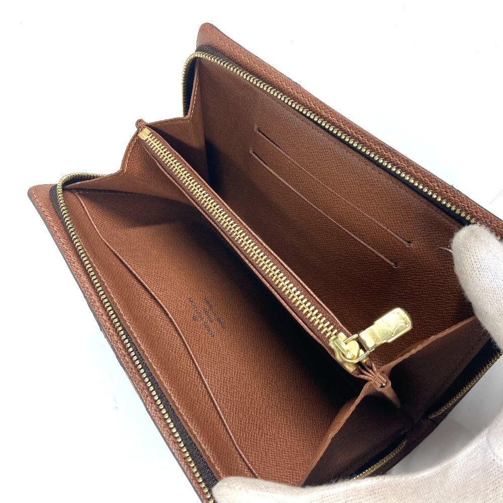 LOUIS VUITTON Long Wallet Purse M61729 Monogram canvas Brown Monogram panda Porto Monezup