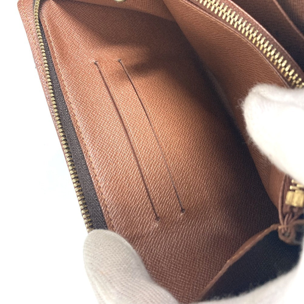 LOUIS VUITTON Long Wallet Purse M61729 Monogram canvas Brown Monogram panda Porto Monezup