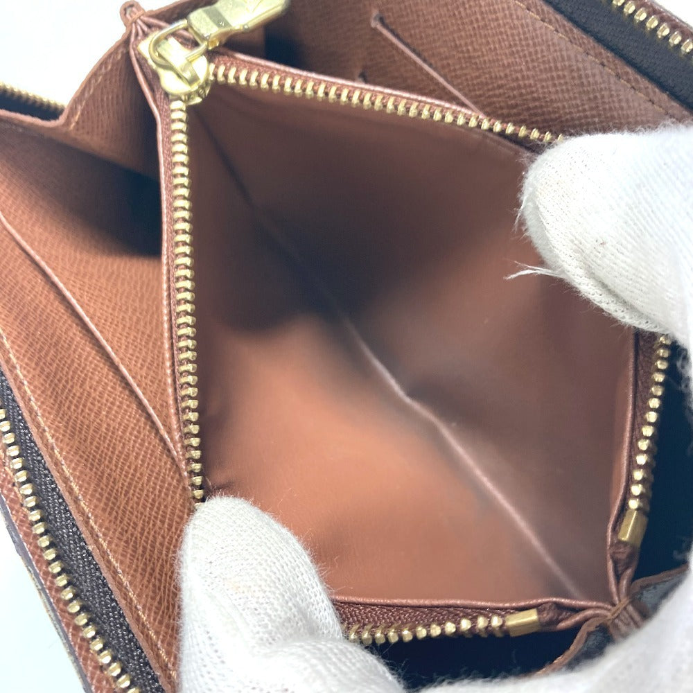 LOUIS VUITTON Long Wallet Purse M61729 Monogram canvas Brown Monogram panda Porto Monezup