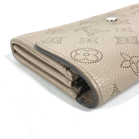 LOUIS VUITTON Long Wallet Purse M60144 monogram mahina leather beige Monogram Mahina Portefeuille Iris