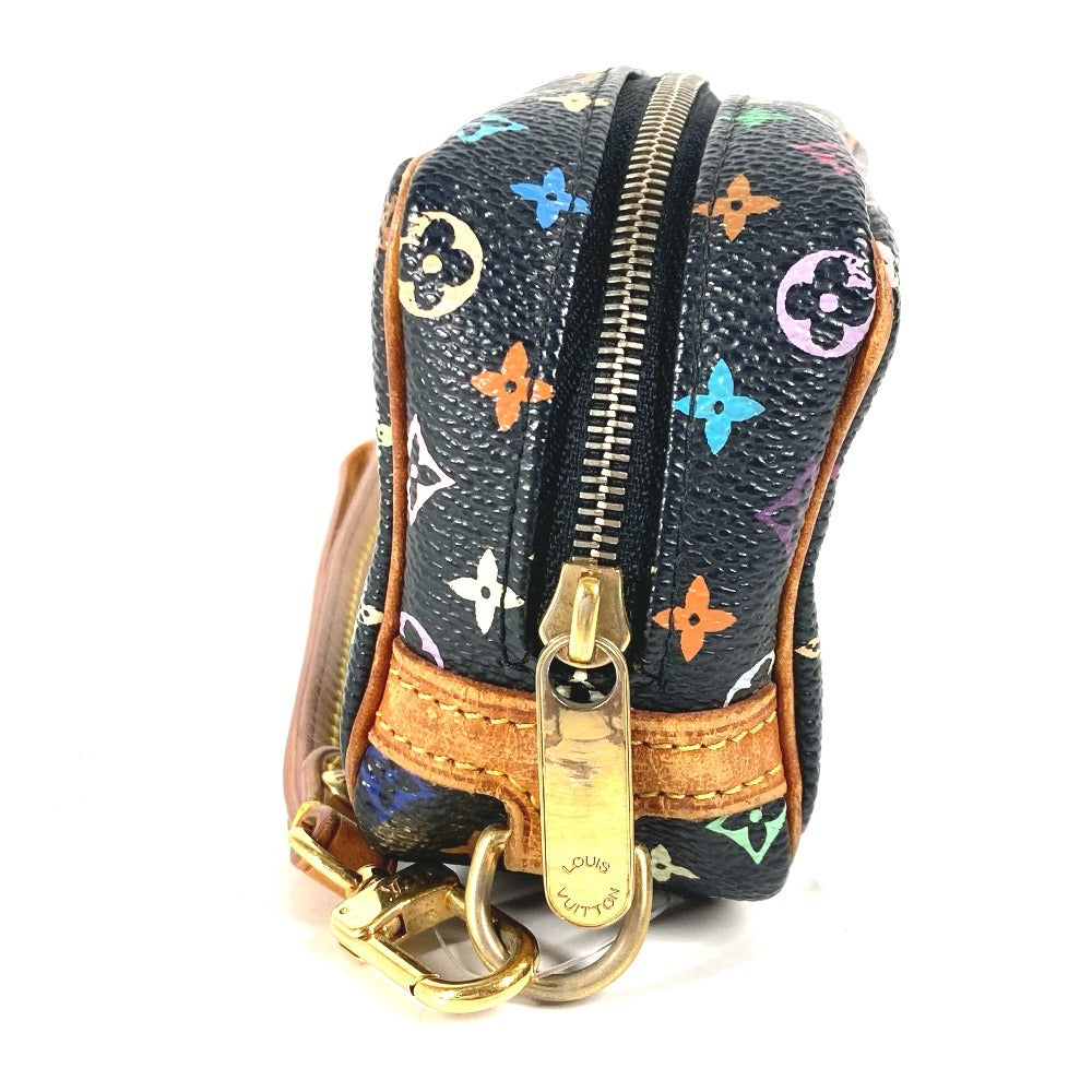 LOUIS VUITTON Pouch M58034 Monogram multicolor canvas black Monogram multicolor Truth Wapiti Women Used Authentic
