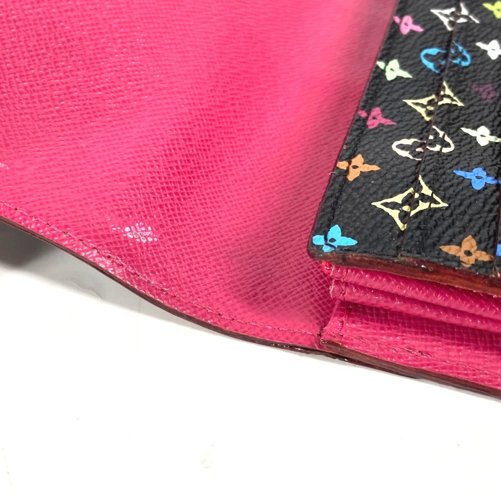 LOUIS VUITTON Long Wallet Purse M60278 Monogram multicolor canvas black Monogram multicolor Portefeuille Sarah Nu Women Used Authentic