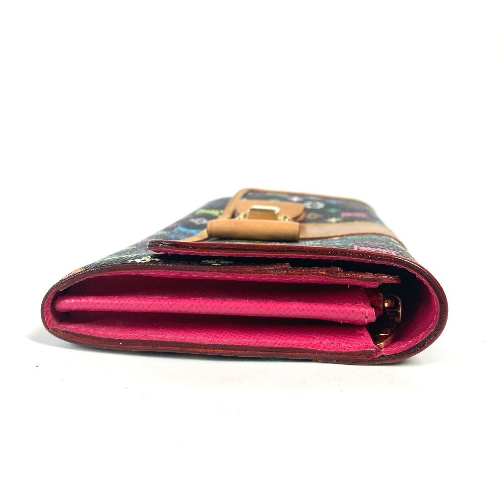LOUIS VUITTON Long Wallet Purse M60278 Monogram multicolor canvas black Monogram multicolor Portefeuille Sarah Nu Women Used Authentic