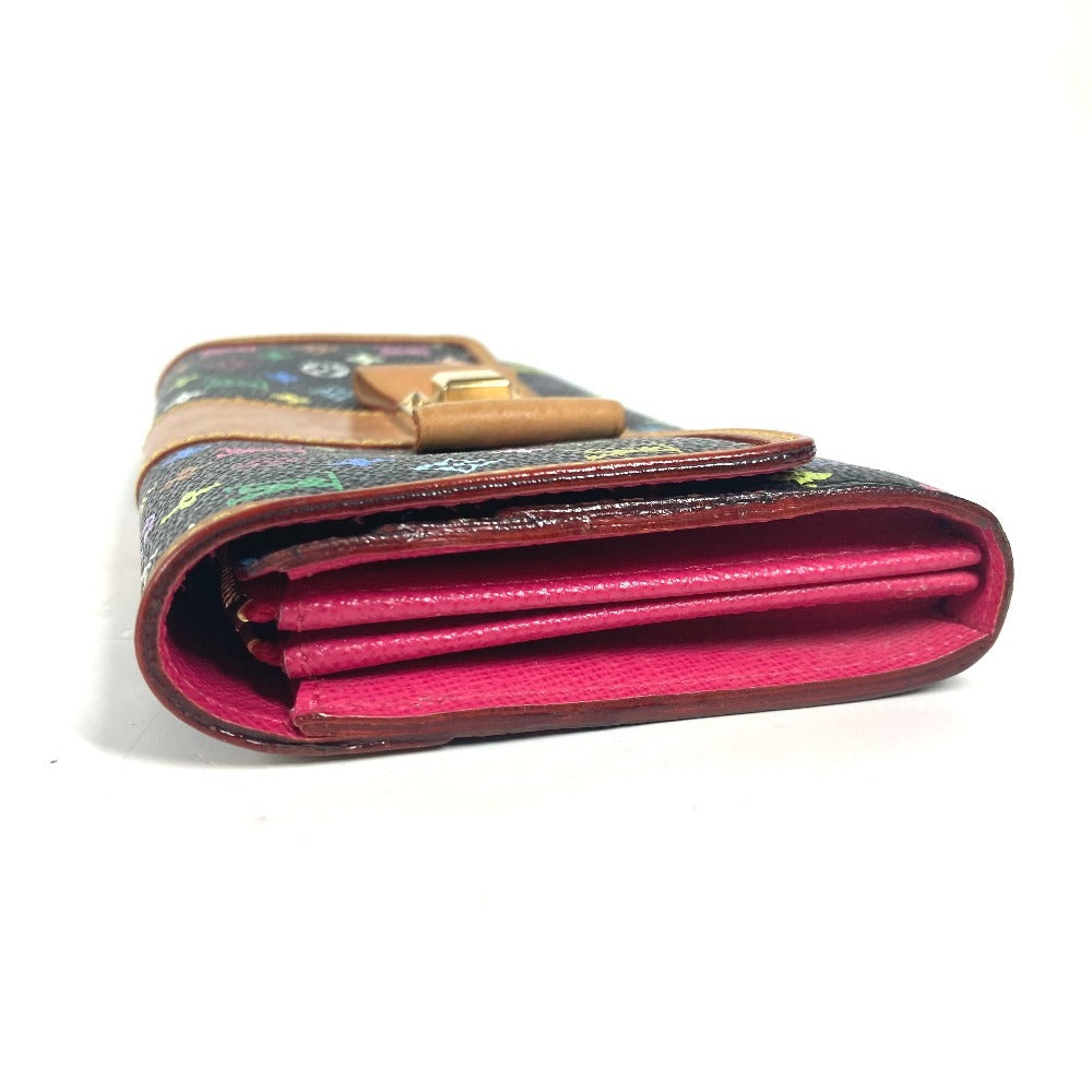 LOUIS VUITTON Long Wallet Purse M60278 Monogram multicolor canvas black Monogram multicolor Portefeuille Sarah Nu Women Used Authentic
