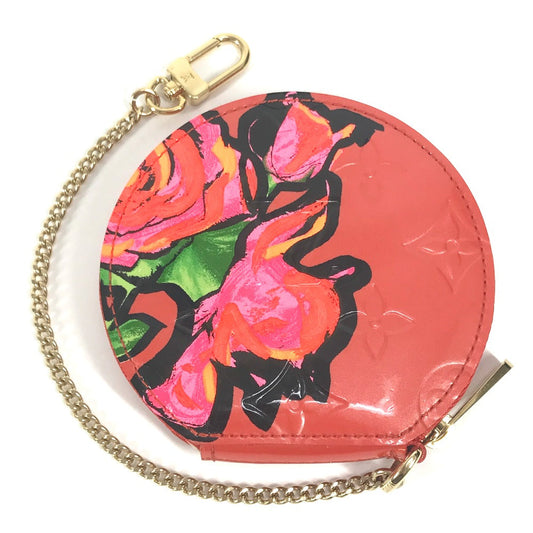LOUIS VUITTON Coin case M93691 Monogram Vernis Orange Monogram Vernis Rose Porto Monet Shapo