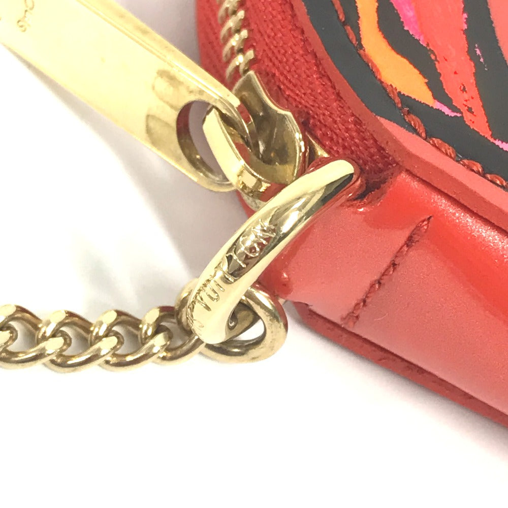 LOUIS VUITTON Coin case M93691 Monogram Vernis Orange Monogram Vernis Rose Porto Monet Shapo