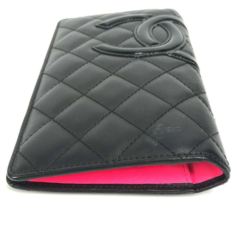 CHANEL Long Wallet Purse A26717 leather black COCO Mark CC Cambon line