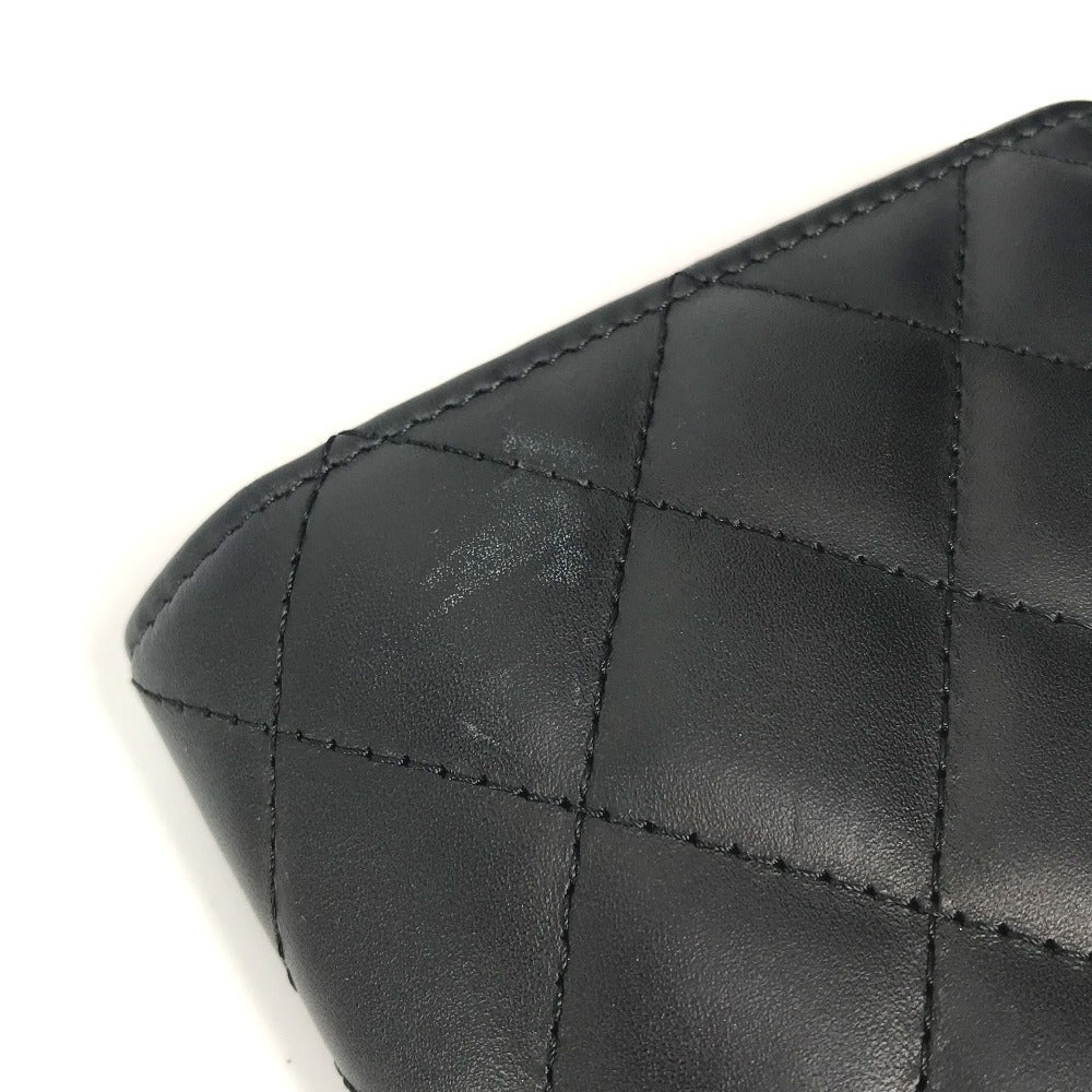 CHANEL Long Wallet Purse A26717 leather black COCO Mark CC Cambon line