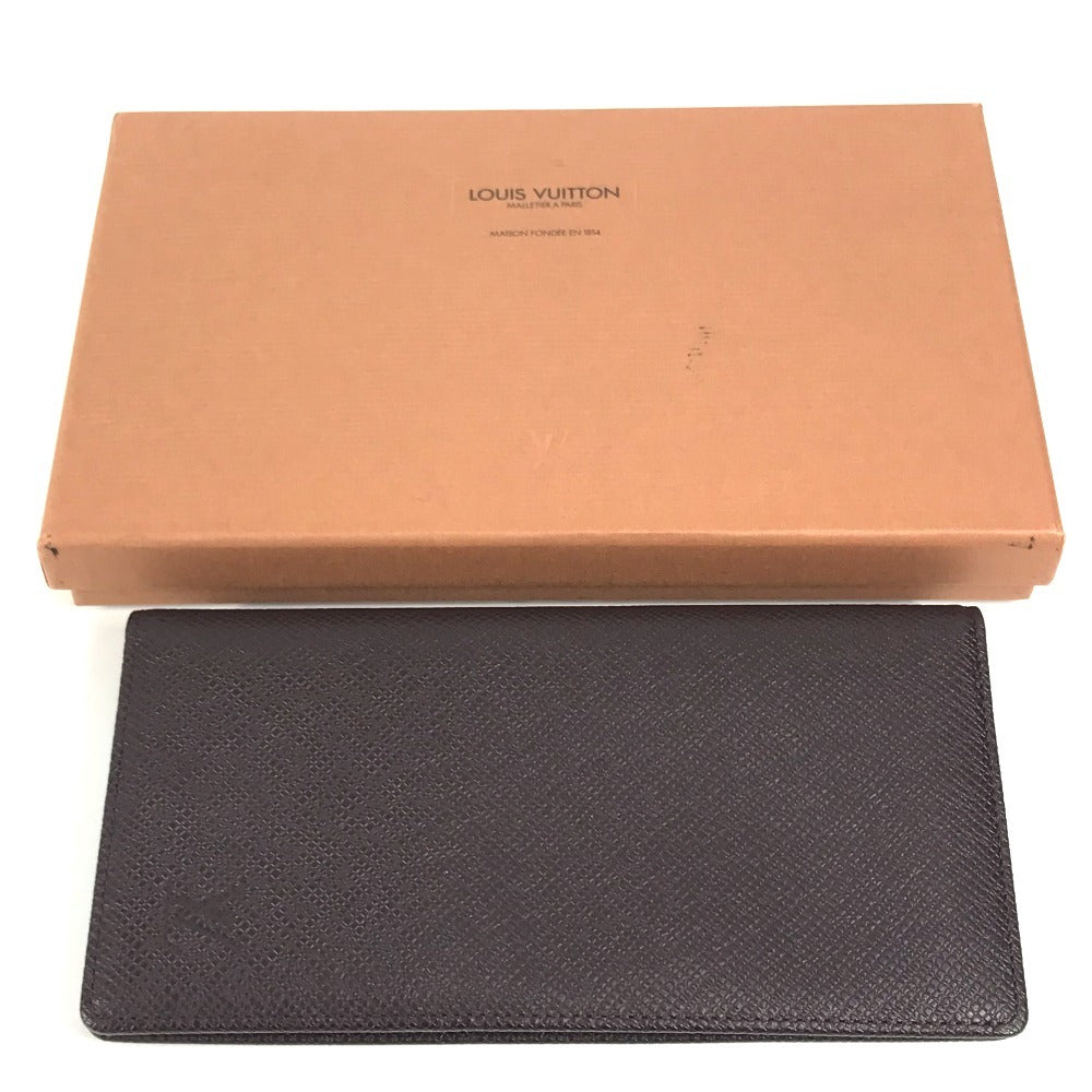 LOUIS VUITTON Long Wallet Purse M30396 Taiga Leather purple Taiga Porto Valur Cult Credit