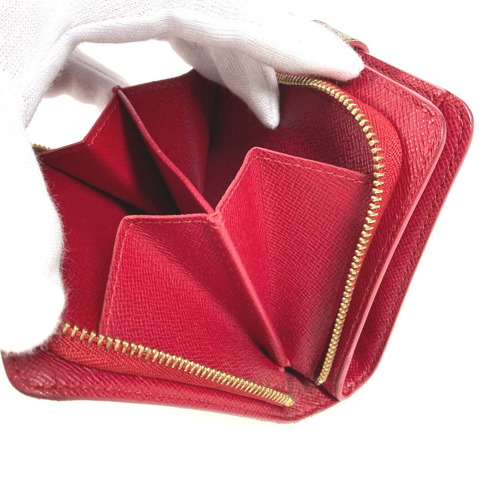 LOUIS VUITTON Folded wallet M95005 Monogram canvas Brown Monogram Cherry by Takashi Murakami Compact zip unisex(Unisex) Used Authentic