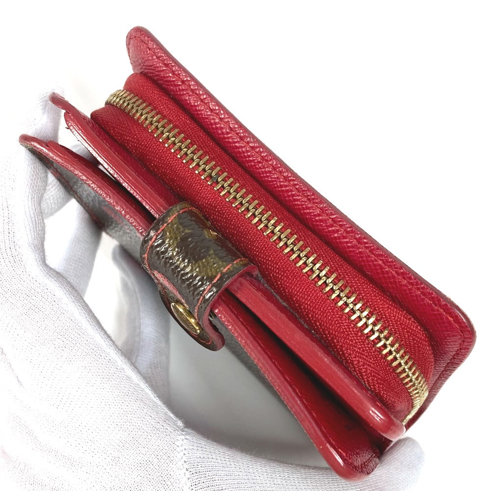 LOUIS VUITTON Folded wallet M95005 Monogram canvas Brown Monogram Cherry by Takashi Murakami Compact zip unisex(Unisex) Used Authentic