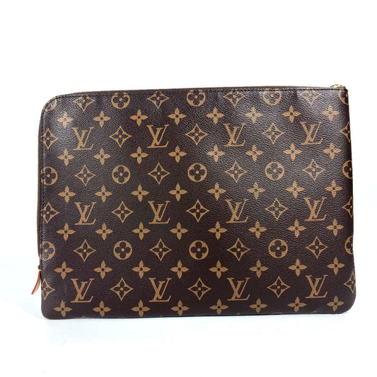 LOUIS VUITTON Clutch bag M43442 Monogram canvas Brown Monogram Etui Voyage GM unisex(Unisex) Used Authentic
