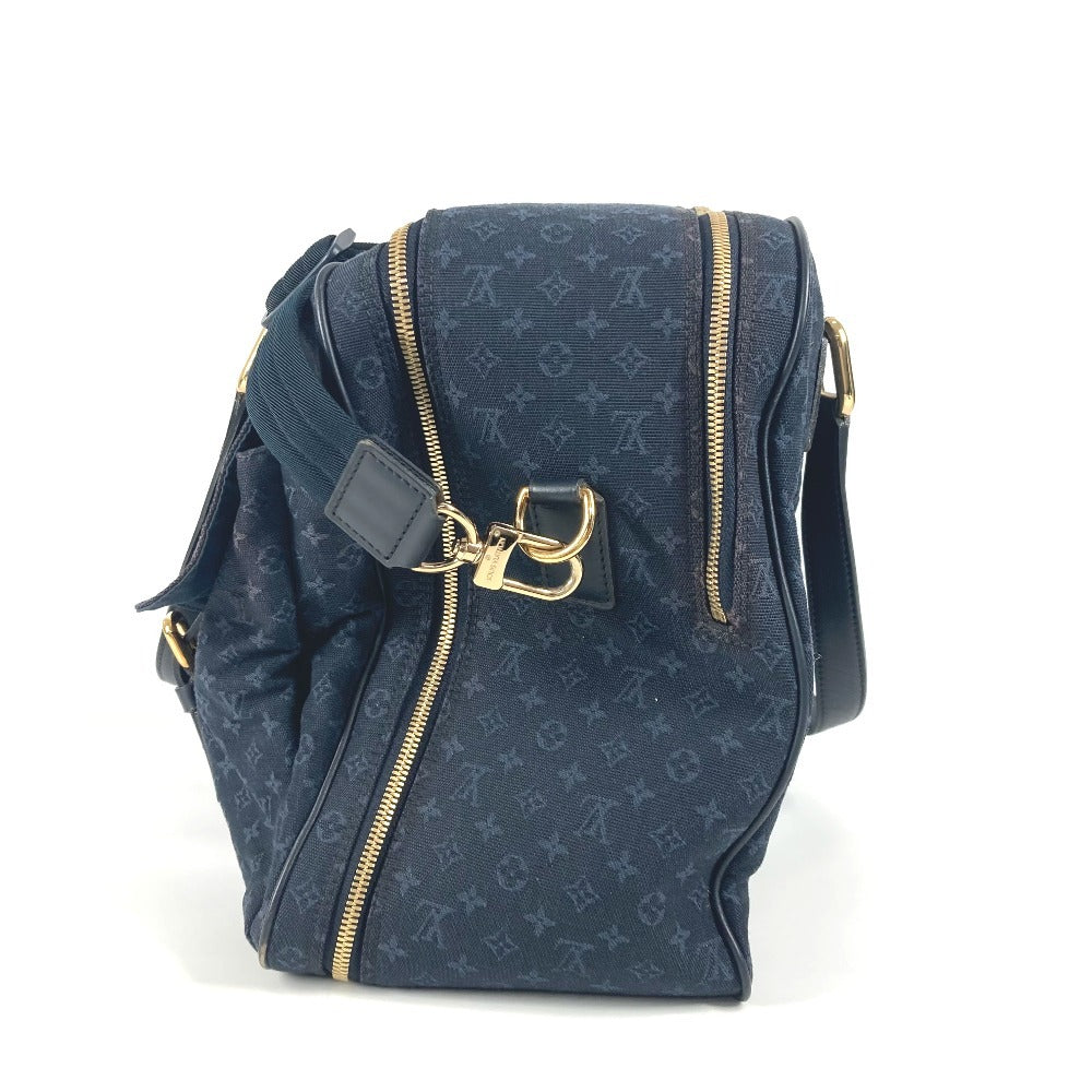 LOUIS VUITTON Boston Duffel bag M42331 Monogram mini canvas Navy Monogram mini Claudine Women Used Authentic
