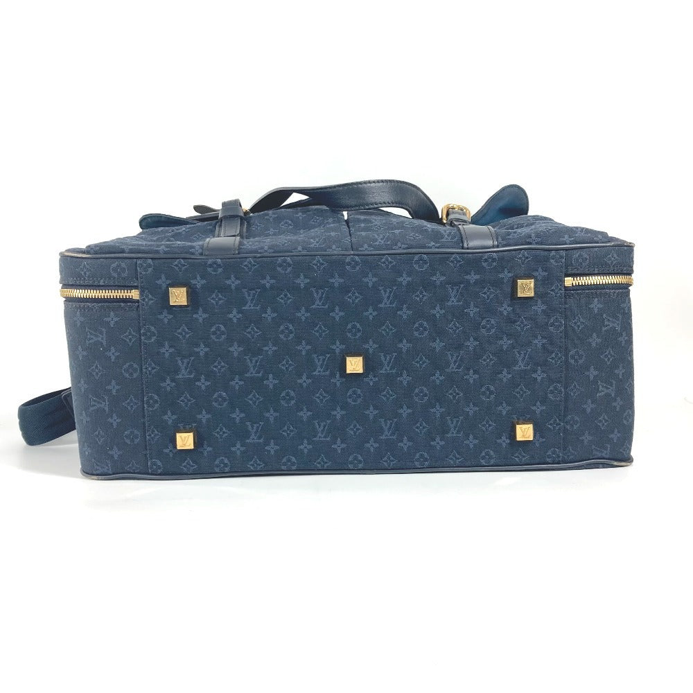 LOUIS VUITTON Boston Duffel bag M42331 Monogram mini canvas Navy Monogram mini Claudine Women Used Authentic