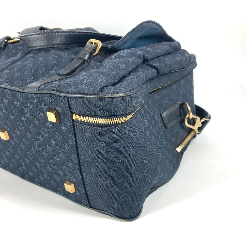 LOUIS VUITTON Boston Duffel bag M42331 Monogram mini canvas Navy Monogram mini Claudine Women Used Authentic