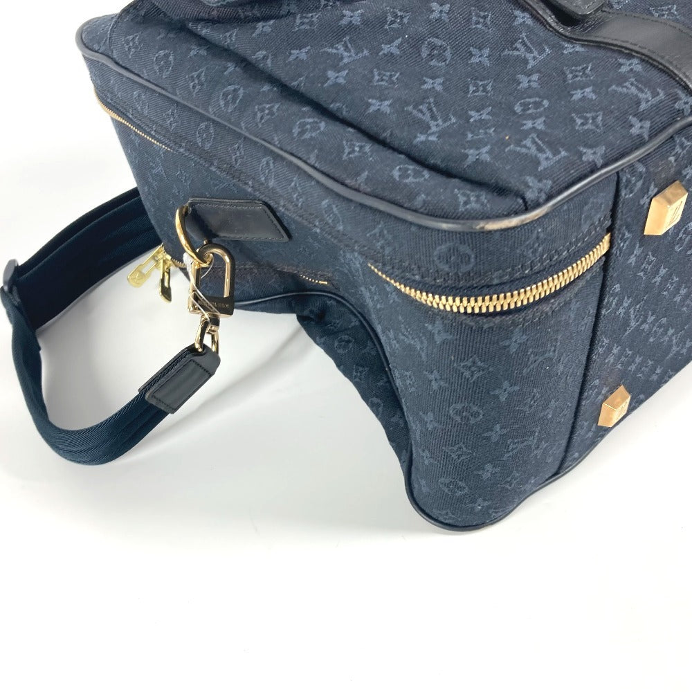 LOUIS VUITTON Boston Duffel bag M42331 Monogram mini canvas Navy Monogram mini Claudine Women Used Authentic