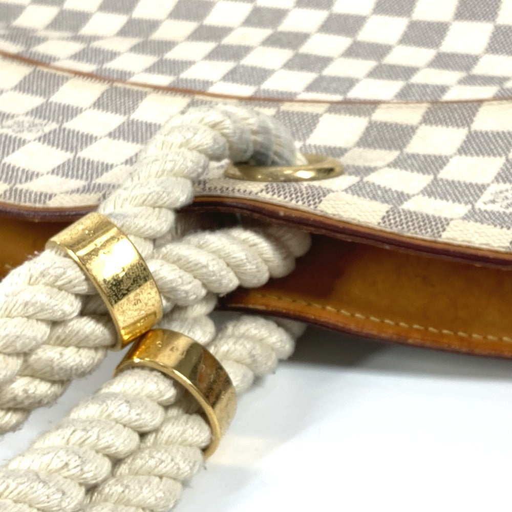 LOUIS VUITTON Shoulder Bag Damier Azur Canvas white Damier Azur Pomplon Women Used Authentic