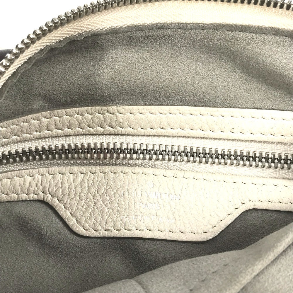 LOUIS VUITTON Shoulder Bag M94275 monogram mahina leather beige Monogram Mahina Serene PM Women Used Authentic
