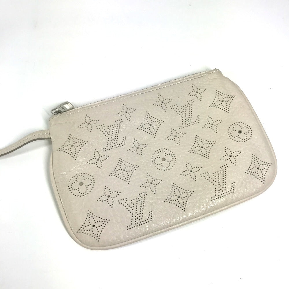 LOUIS VUITTON Shoulder Bag M94275 monogram mahina leather beige Monogram Mahina Serene PM Women Used Authentic