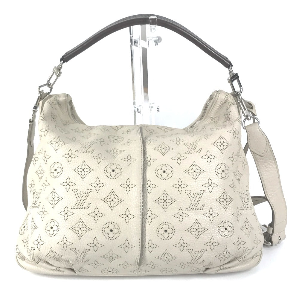 LOUIS VUITTON Shoulder Bag M94275 monogram mahina leather beige Monogram Mahina Serene PM Women Used Authentic