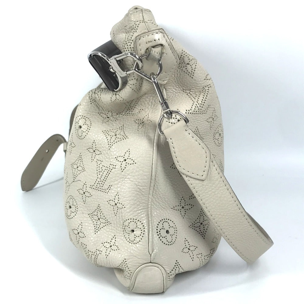 LOUIS VUITTON Shoulder Bag M94275 monogram mahina leather beige Monogram Mahina Serene PM Women Used Authentic