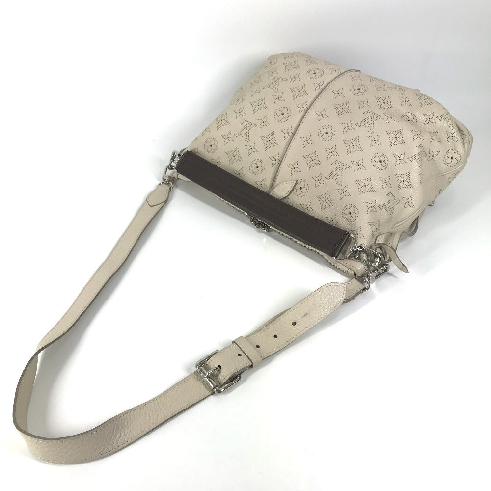 LOUIS VUITTON Shoulder Bag M94275 monogram mahina leather beige Monogram Mahina Serene PM Women Used Authentic