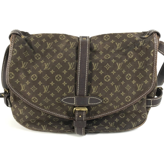 LOUIS VUITTON Shoulder Bag M95227 Monogram Mini-LinCanvas Brown Monogram mini run Saumur 30