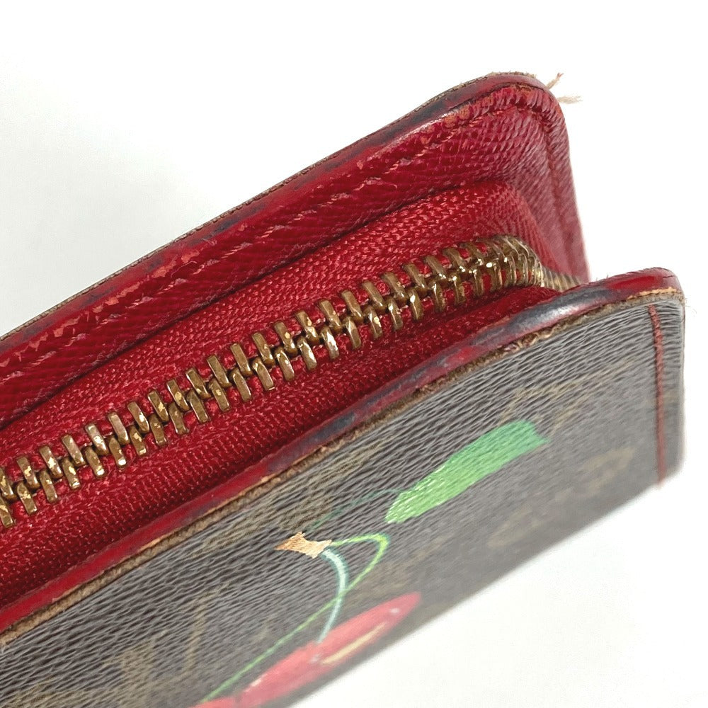 LOUIS VUITTON Long Wallet Purse M95006 Monogram Cherry Canvas Brown Monogram Cherry by Takashi Murakami Porto Monet Zip