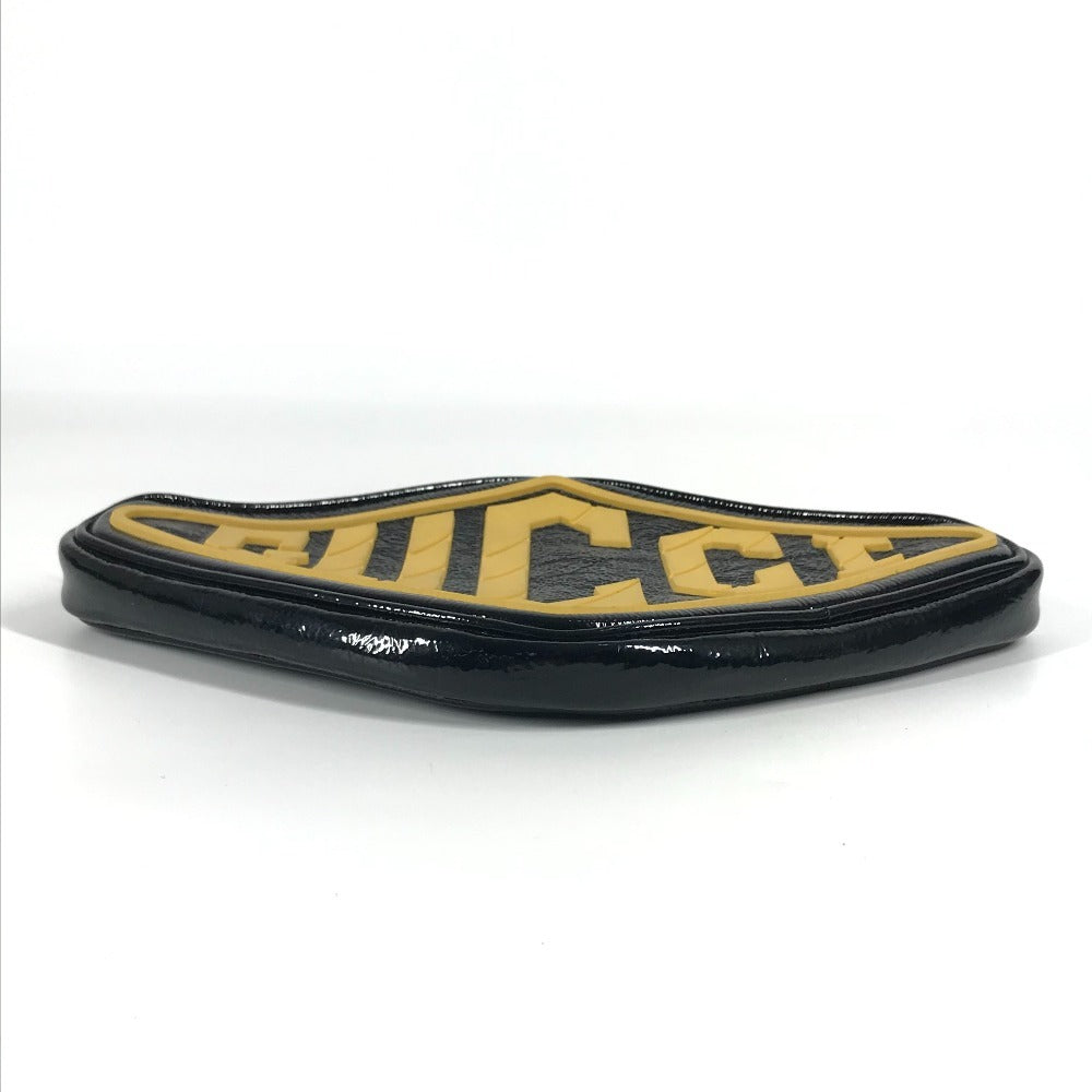 GUCCI Clutch bag 524316 Patent leather, rubber black Game List logo
