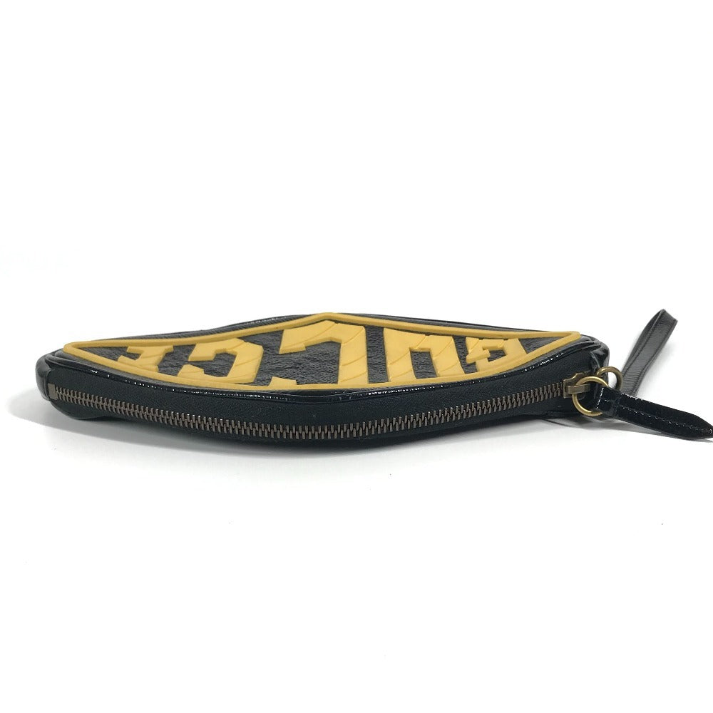 GUCCI Clutch bag 524316 Patent leather, rubber black Game List logo