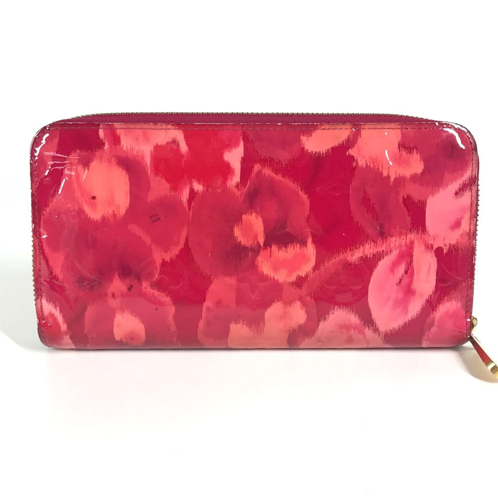 LOUIS VUITTON Long Wallet Purse M90019 Patent leather pink Ikat flower Zippy wallet