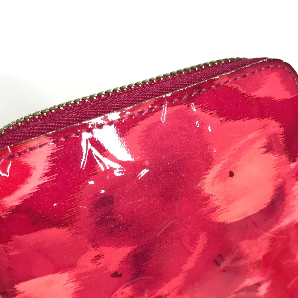 LOUIS VUITTON Long Wallet Purse M90019 Patent leather pink Ikat flower Zippy wallet
