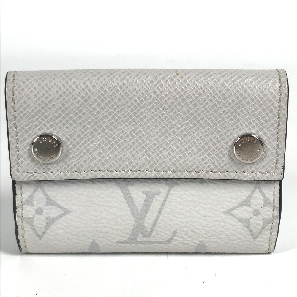 LOUIS VUITTON Trifold wallet M67621 Taiga Leather, Monogram Canvas white Taigalama Discovery compact wallet