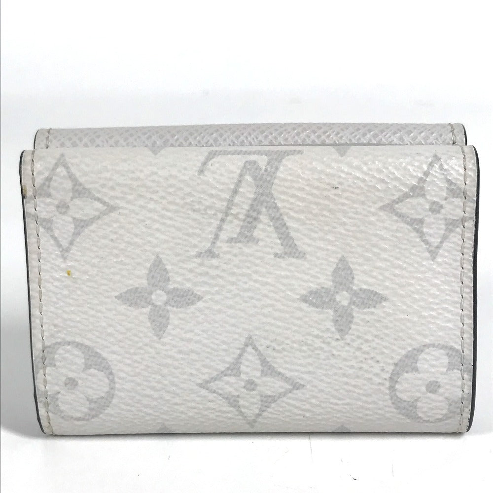 LOUIS VUITTON Trifold wallet M67621 Taiga Leather, Monogram Canvas white Taigalama Discovery compact wallet