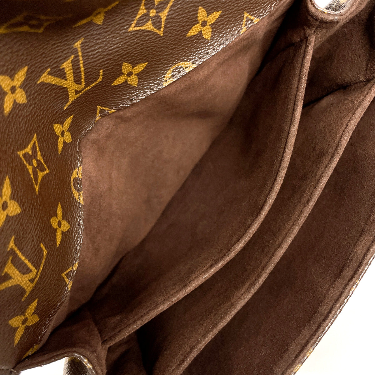 LOUIS VUITTON Handbag M44875 Monogram canvas Brown 2WAY Pochette Metis MM Women Used Authentic