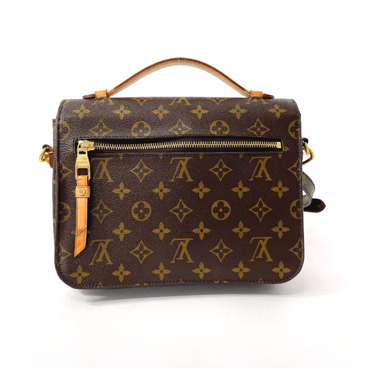 LOUIS VUITTON Handbag M44875 Monogram canvas Brown 2WAY Pochette Metis MM Women Used Authentic