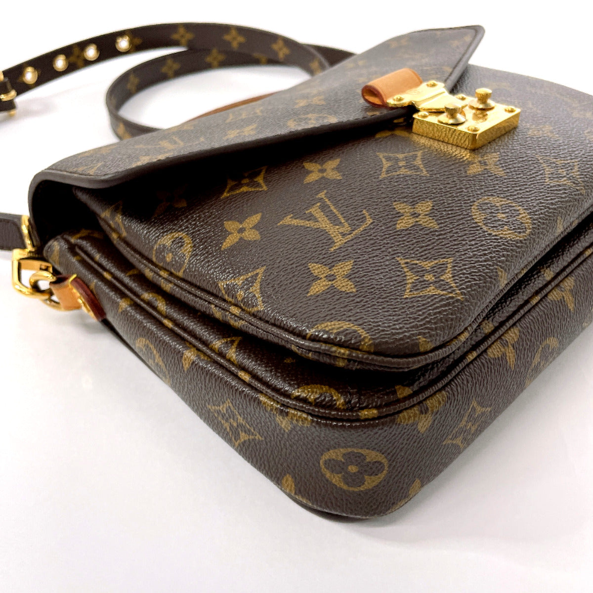 LOUIS VUITTON Handbag M44875 Monogram canvas Brown 2WAY Pochette Metis MM Women Used Authentic
