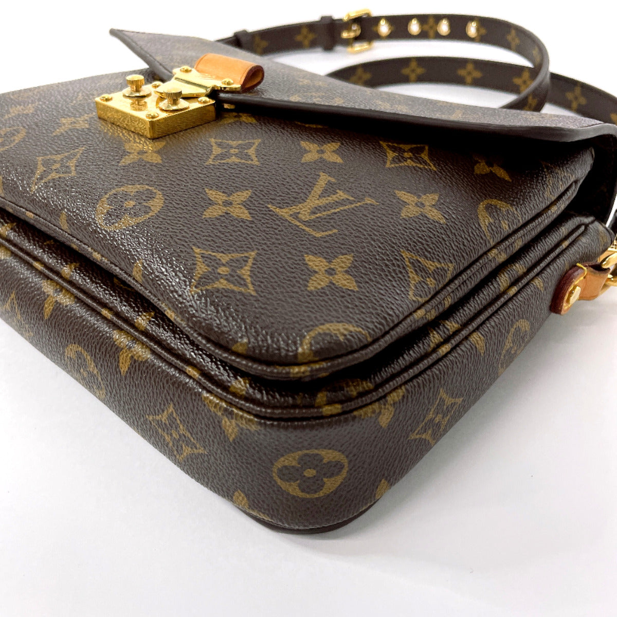 LOUIS VUITTON Handbag M44875 Monogram canvas Brown 2WAY Pochette Metis MM Women Used Authentic