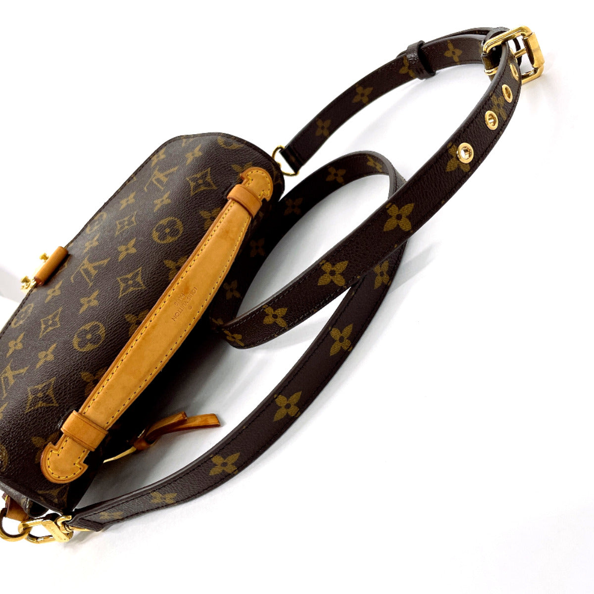 LOUIS VUITTON Handbag M44875 Monogram canvas Brown 2WAY Pochette Metis MM Women Used Authentic