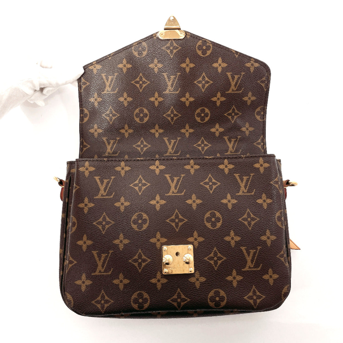 LOUIS VUITTON Handbag M44875 Monogram canvas Brown 2WAY Pochette Metis MM Women Used Authentic