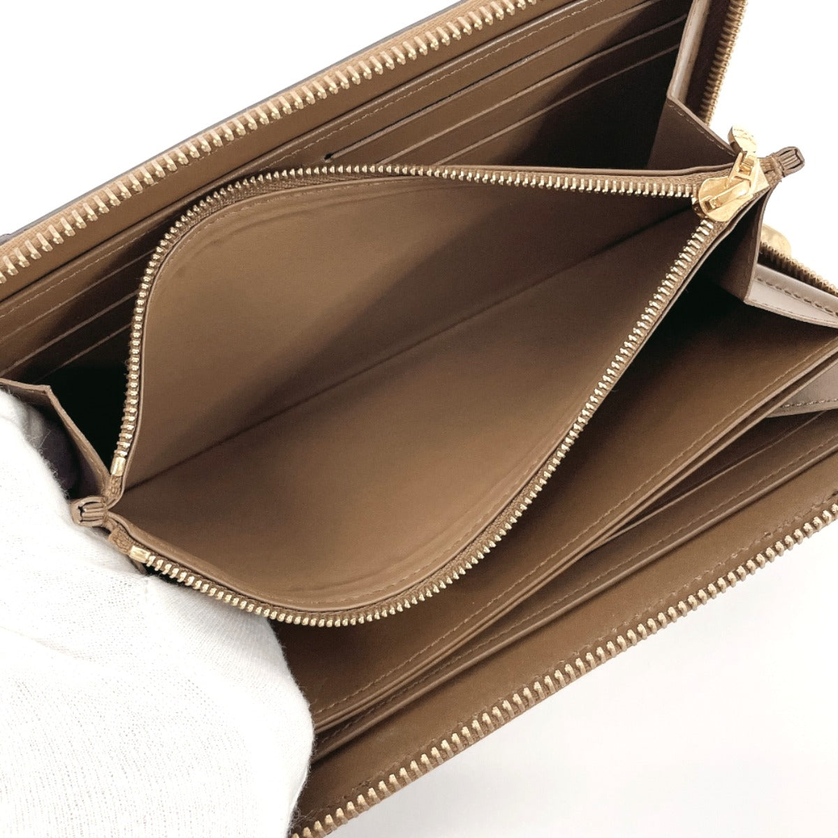 LOUIS VUITTON Long Wallet Purse M67271 Patent Leather, Monogram Canvas Brown Zip Around Zippy Venice