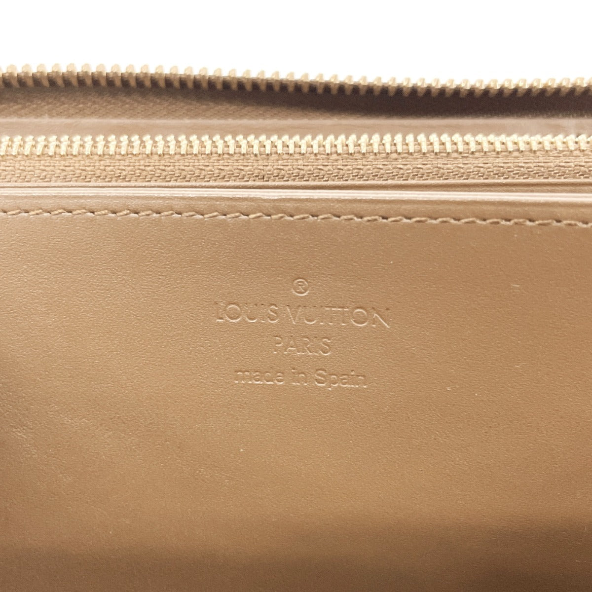 LOUIS VUITTON Long Wallet Purse M67271 Patent Leather, Monogram Canvas Brown Zip Around Zippy Venice