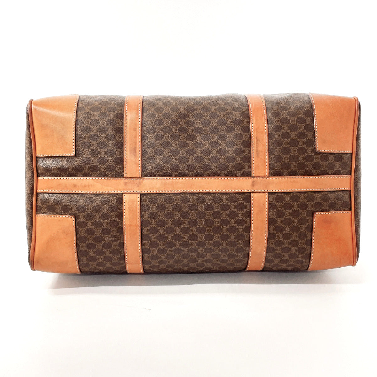 CELINE Boston Duffel bag JMB12 PVC, Leather Brown Macadam unisex Used Authentic