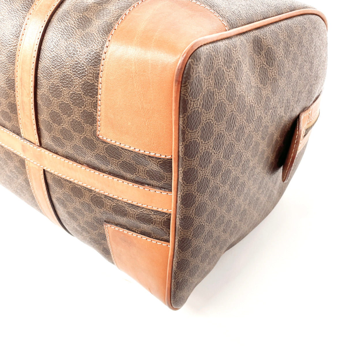 CELINE Boston Duffel bag JMB12 PVC, Leather Brown Macadam unisex Used Authentic