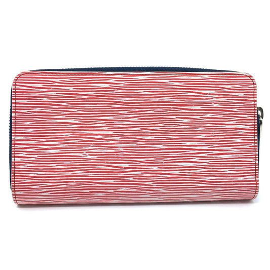 LOUIS VUITTON Long Wallet Purse M64078 Epi Leather Red type Epi Denim Zippy wallet Women Used Authentic