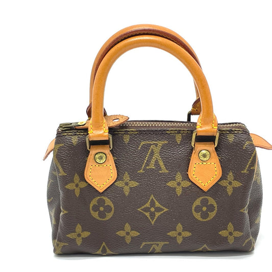 LOUIS VUITTON Handbag M41534 Monogram canvas Brown Monogram Mini speedy Women Used Authentic