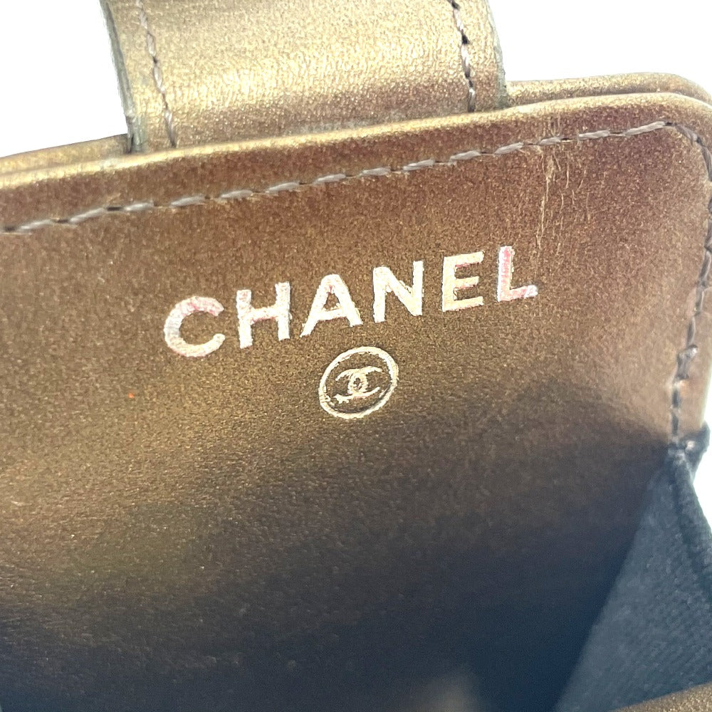 CHANEL Shoulder Bag A32475 leather Gold x Silver Metal 06A Matelasse Paris New York Women Used Authentic