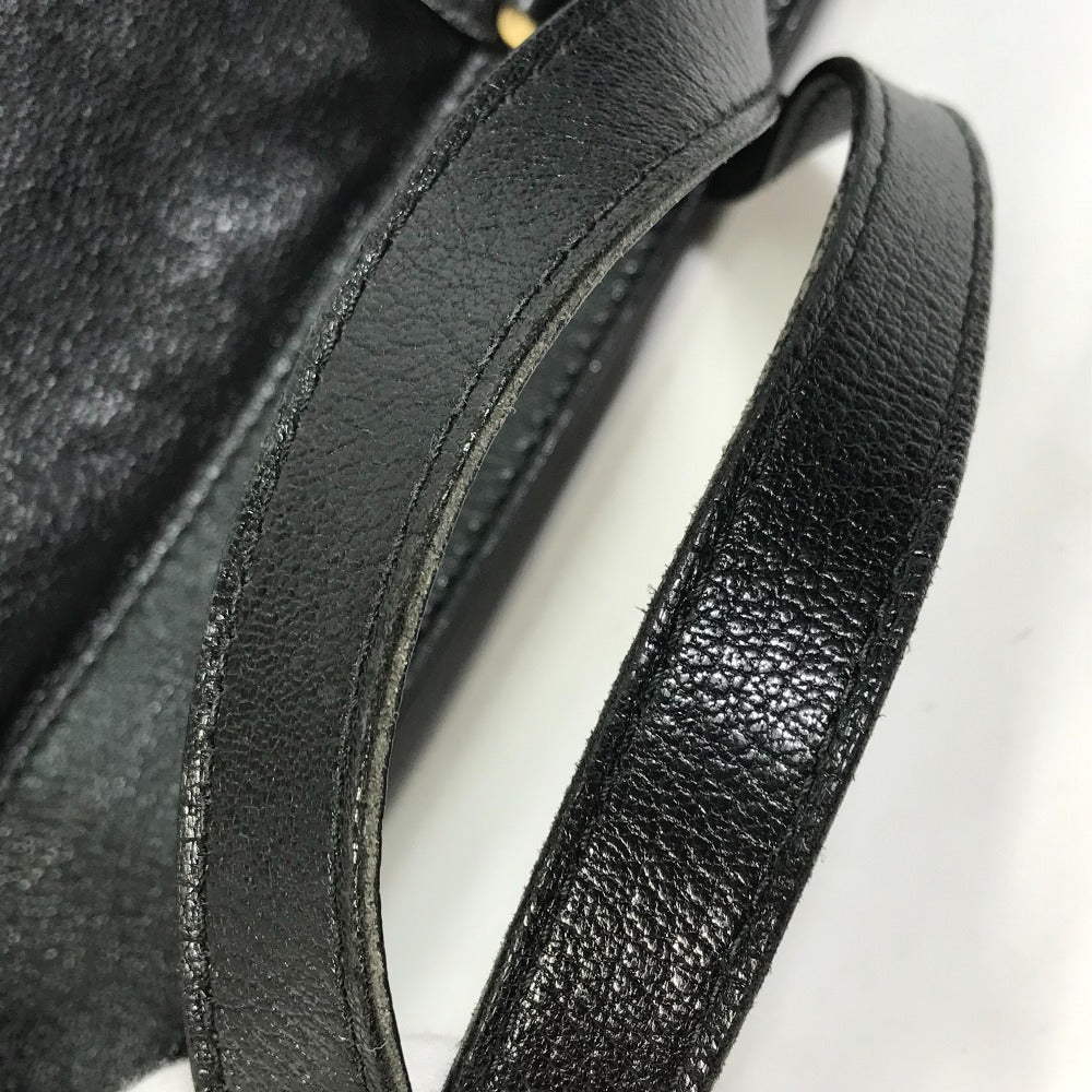 GUCCI Handbag 121551 leather black Interlocking G blondie studs Women Used Authentic