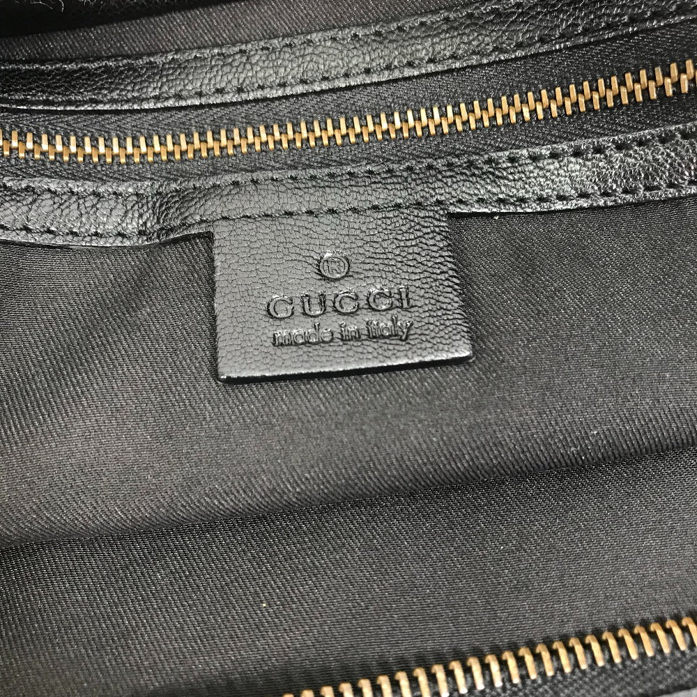 GUCCI Handbag 121551 leather black Interlocking G blondie studs Women Used Authentic